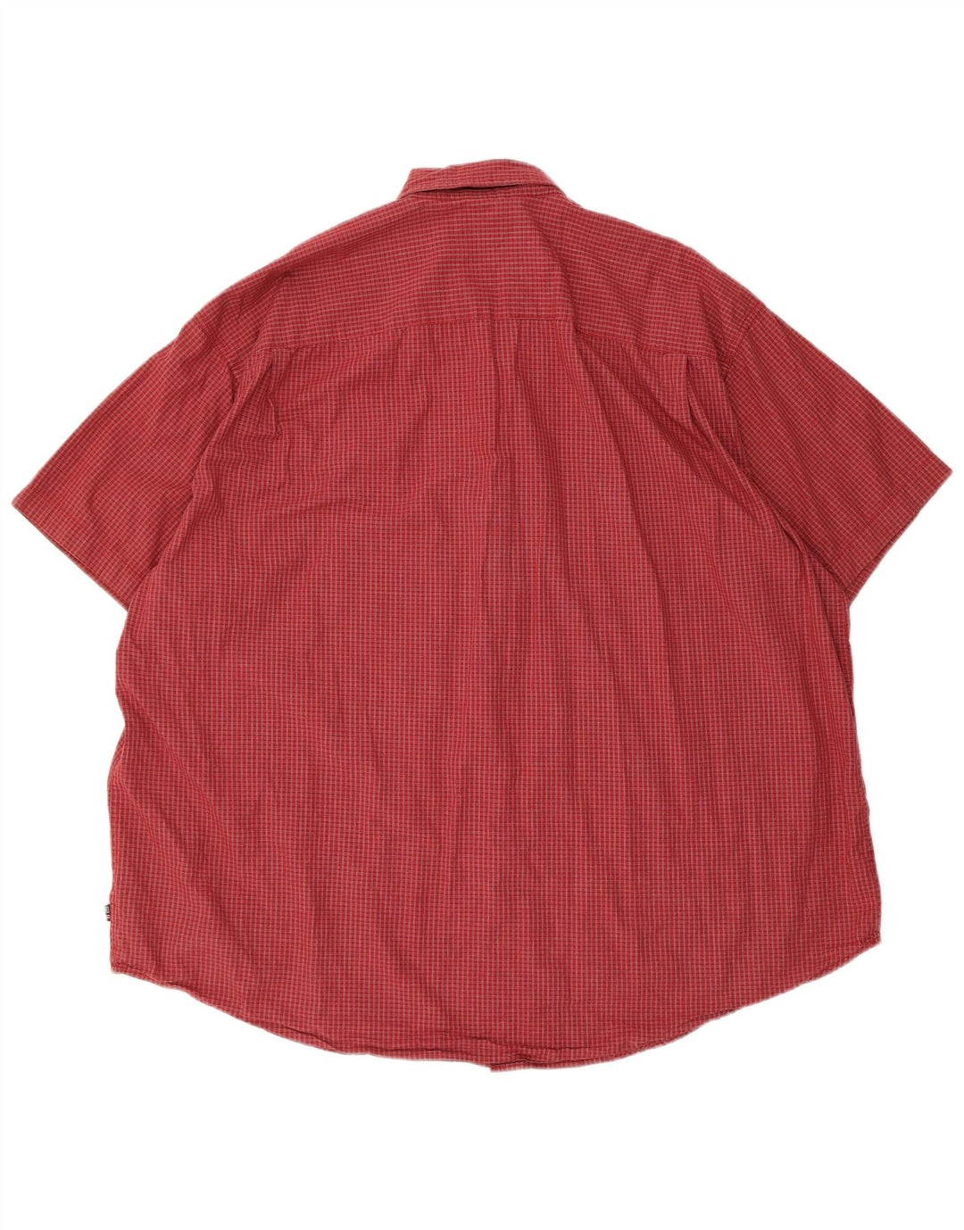Wrangler Camisa masculina de manga curta 2XL algodão xadrez vermelho