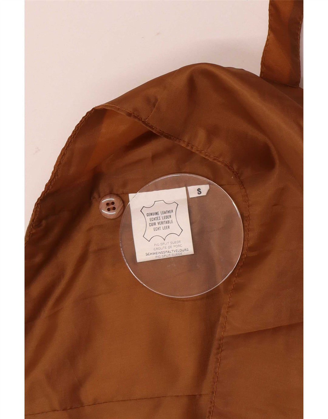 Colete de camurça masculino vintage pequeno couro marrom