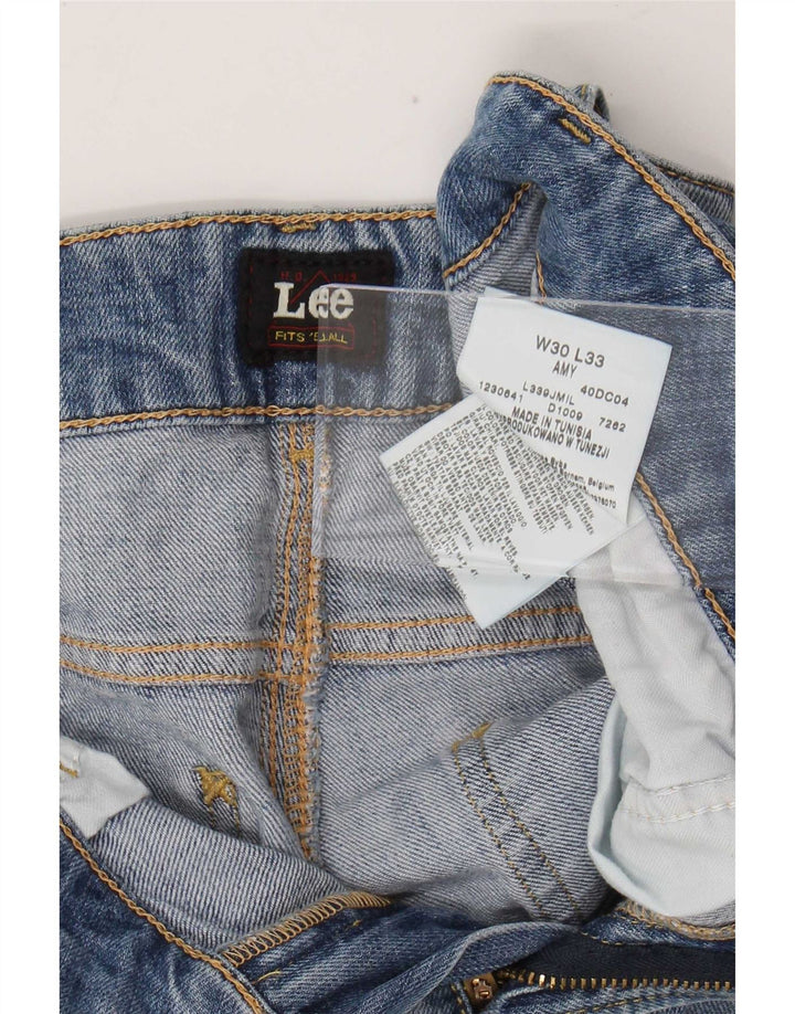 Lee Womens Amy Slim Jeans W30 L29 Azul Algodão