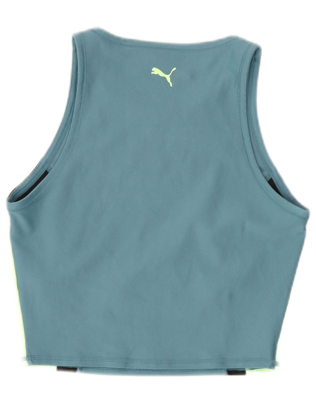 Puma Womens Crop Graphic Vest Top UK 10 Pequeno Azul Colourblock Poliéster