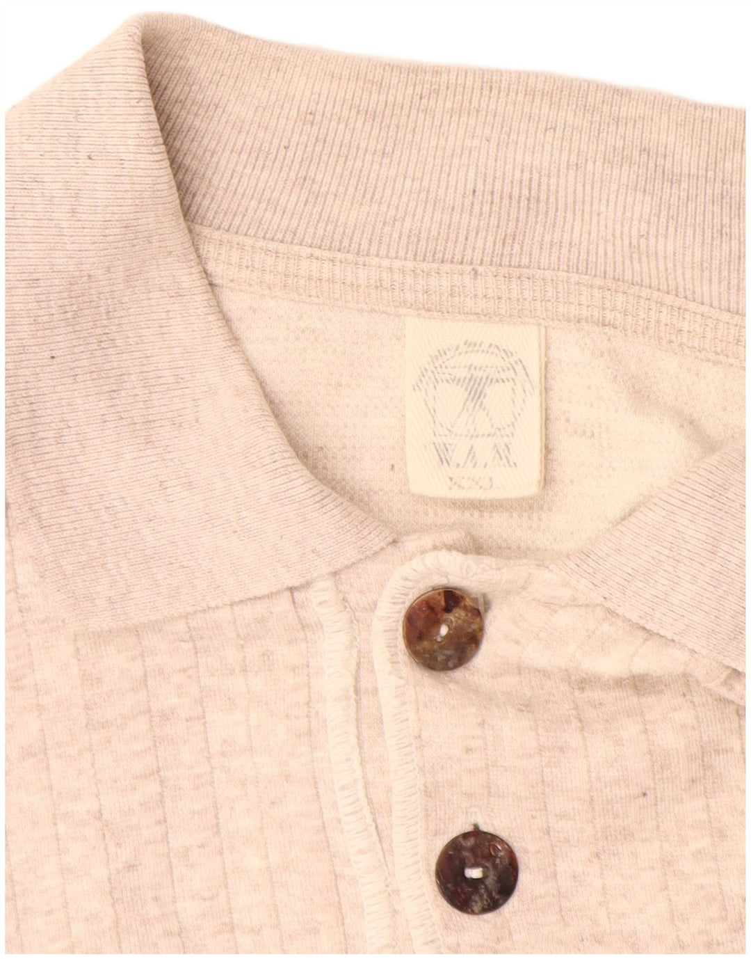 Suéter masculino VINTAGE com gola polo 2XL bege