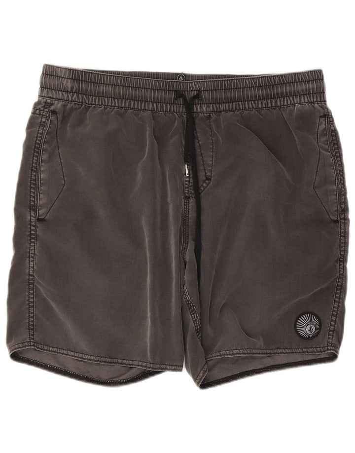 Shorts de natação masculino Volcom pequeno cinza