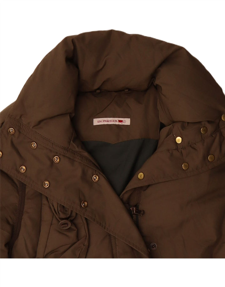 LEVI'S Womens Padded Jacket UK 10 Small Khaki Polyester Vintage Levi's and Second-Hand Levi's from Messina Hembry 