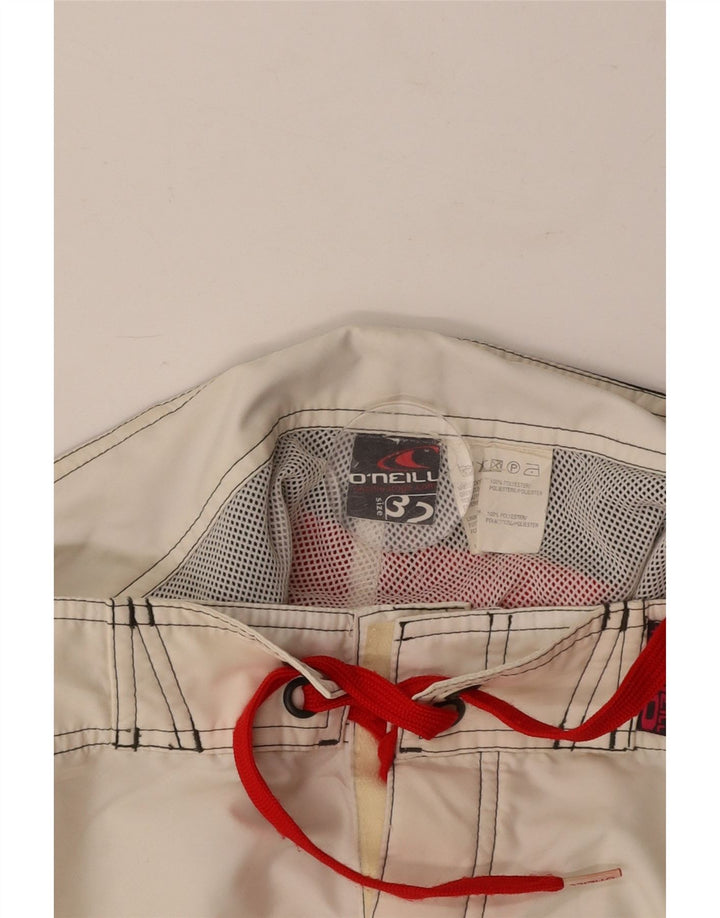 Shorts de natação masculino O'NEILL com estampa gráfica média branca de poliéster