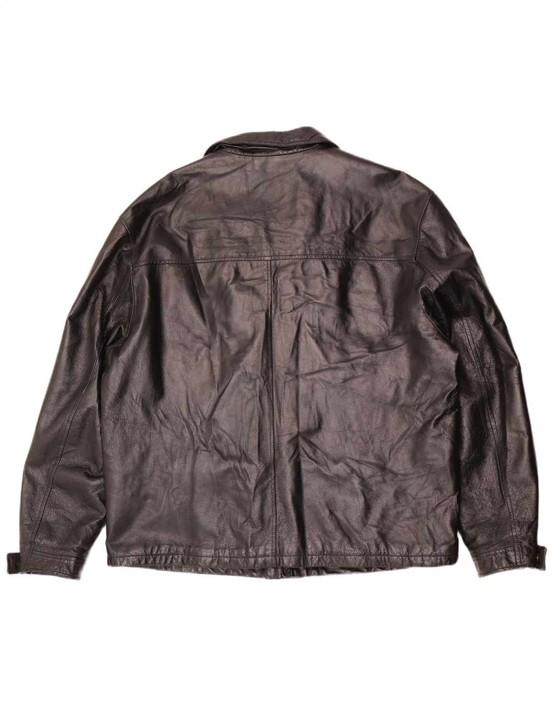 Jaqueta de couro masculina La Pelle IT 58 4XL preta