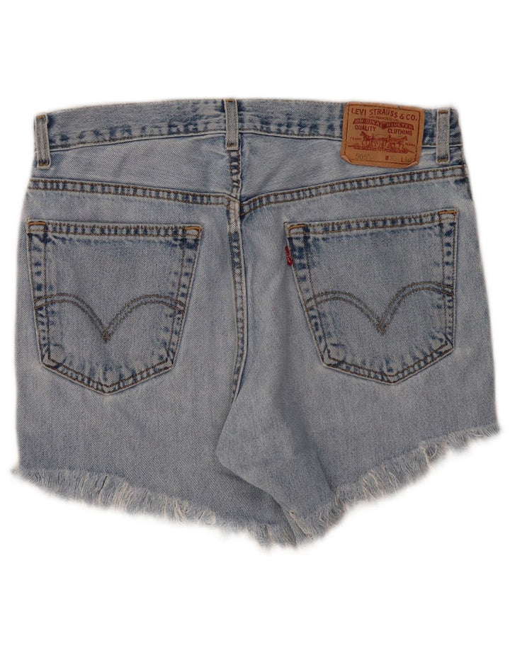 Shorts jeans feminino Levi's 505 cintura alta regular fit W33 azul médio