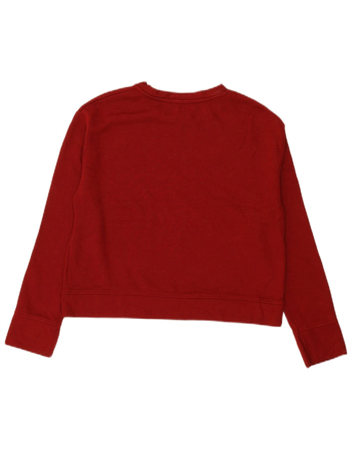 ZARA moletom feminino cropped UK 14 médio Borgonha