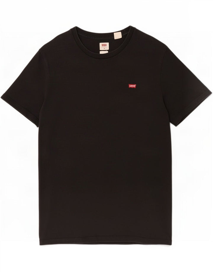 Camiseta masculina padrão Levi's Top médio algodão preto