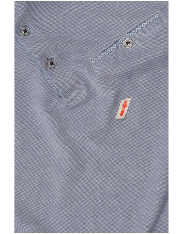 Camisa polo masculina Ted Baker tamanho 3 médio azul modal