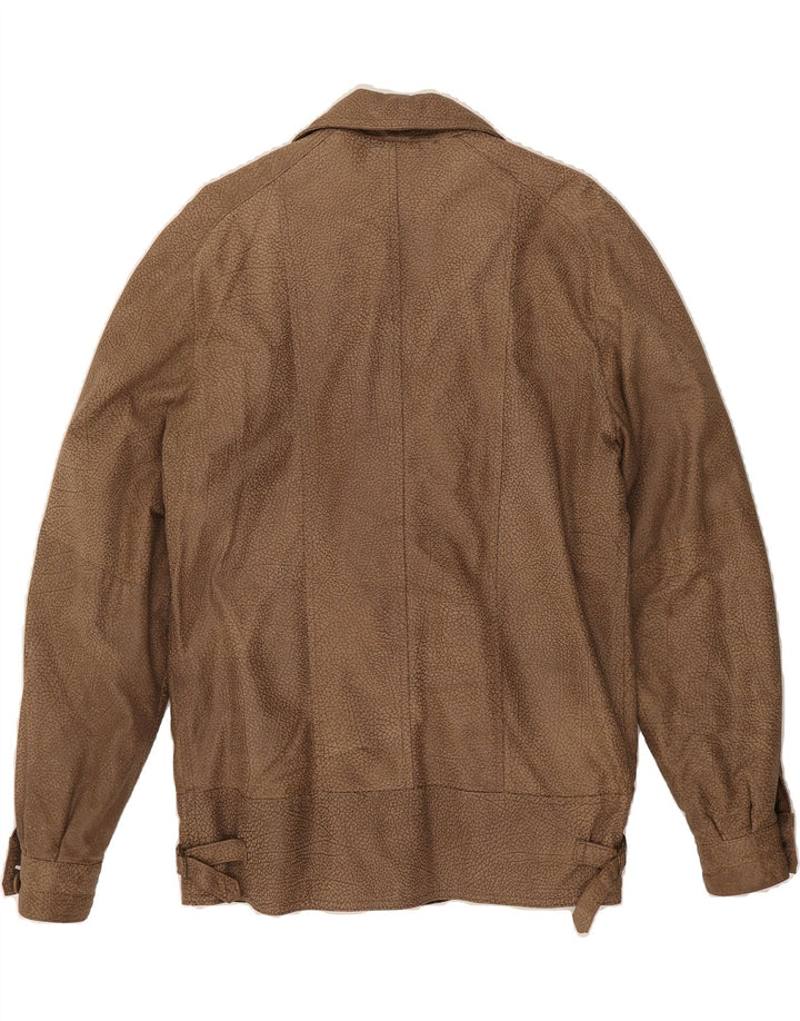 VINTAGE Mens Leather Jacket IT 48 Medium Brown Leather Vintage Vintage and Second-Hand Vintage from Messina Hembry 