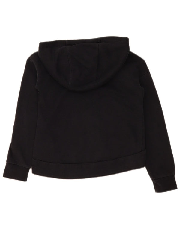Suéter Nike feminino com capuz e zíper 7-8 anos XS preto algodão