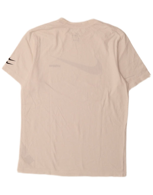 Camiseta Nike masculina gráfica Top médio branco algodão esportivo