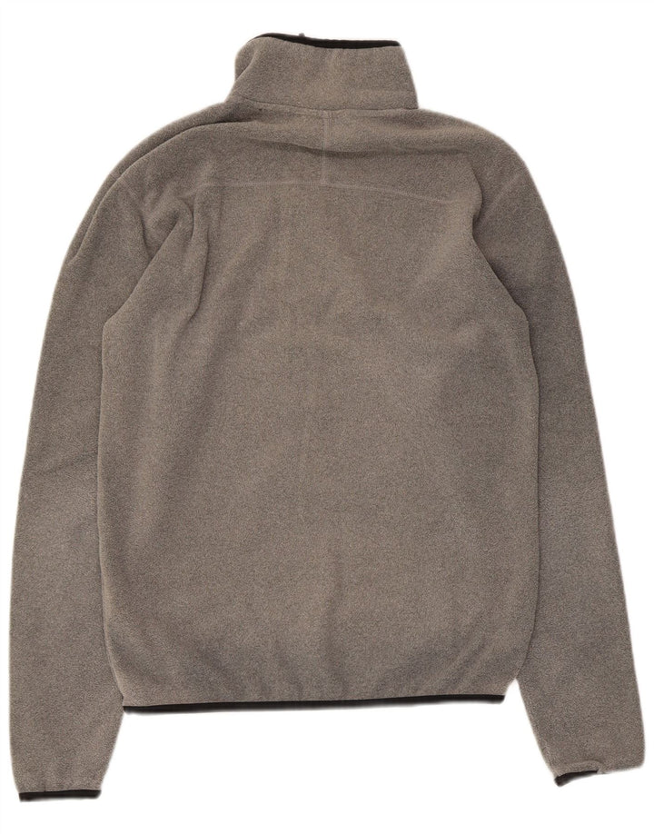 Suéter de lã masculino The North Face com zíper e pescoço XS poliéster cinza