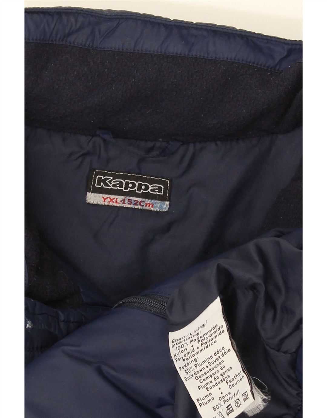 Casaco acolchoado Kappa Boys 13-14 anos XL azul marinho nylon