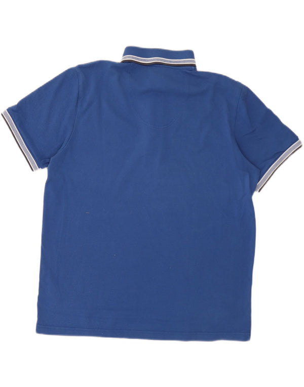Camisa polo masculina Hugo Boss XL algodão listrado azul