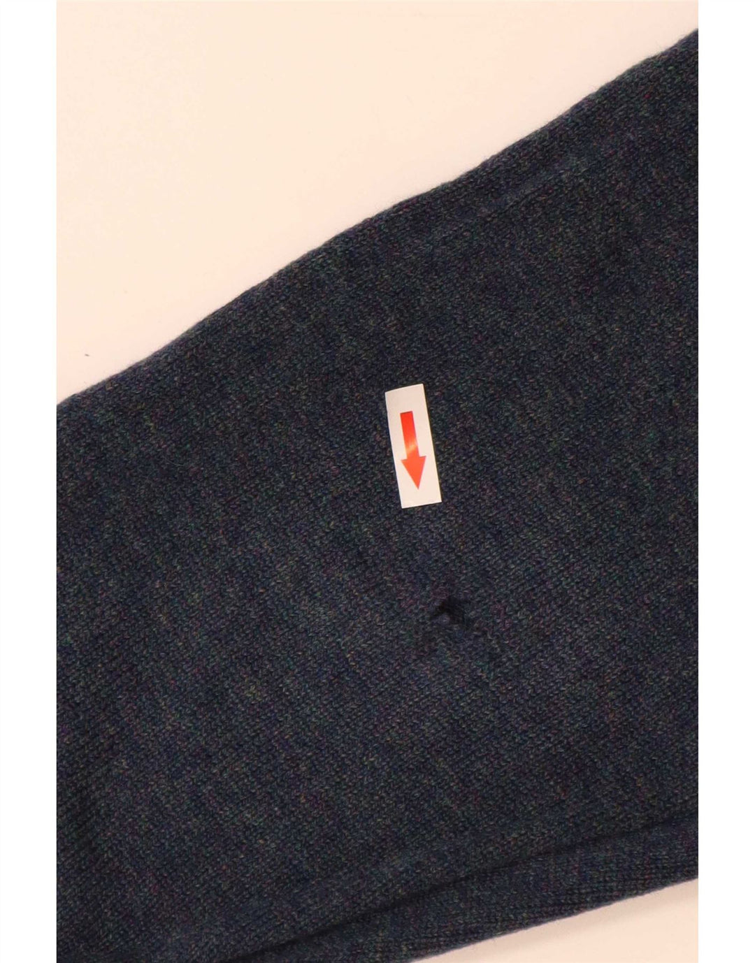 Suéter masculino Marks & Spencer com gola redonda, lã de cordeiro azul médio