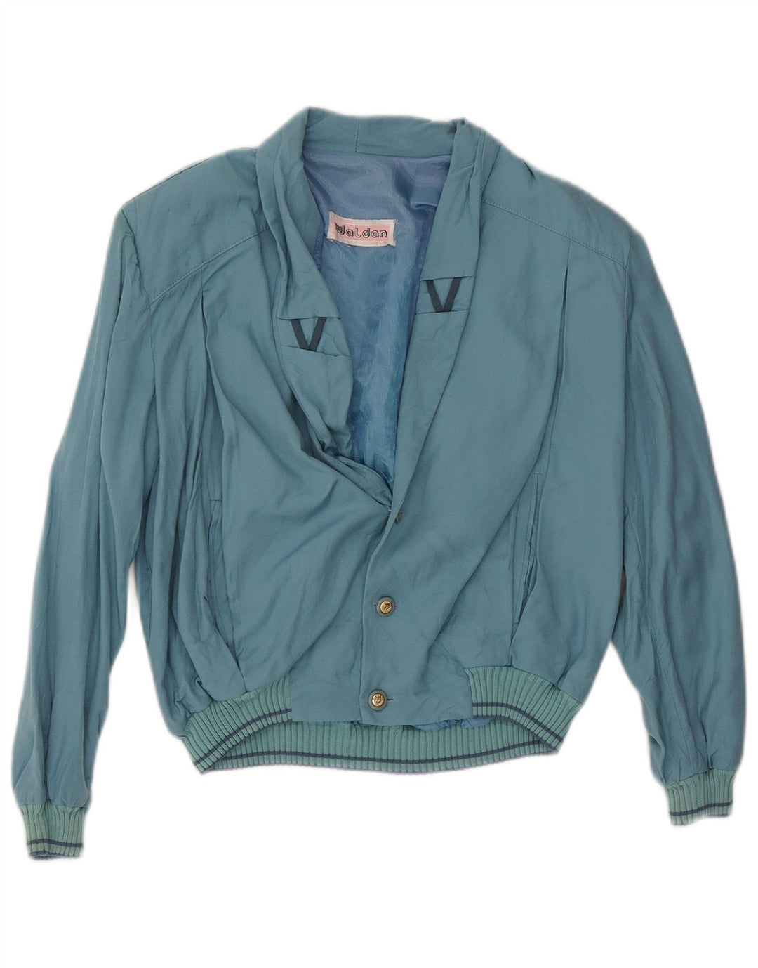Jaqueta bomber feminina vintage UK 16 grande azul