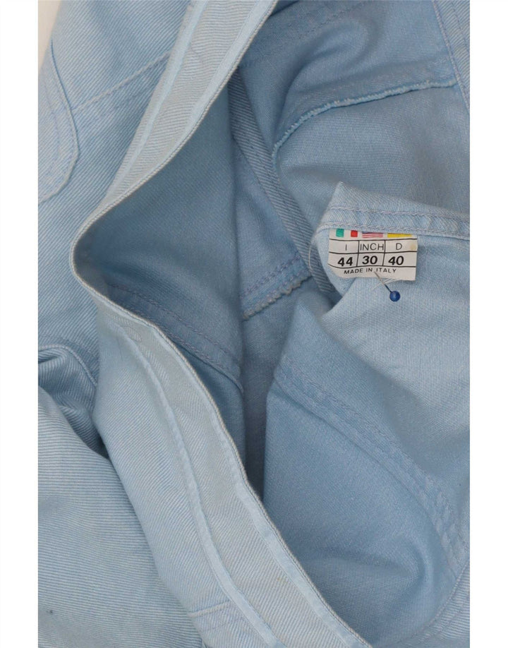Jaqueta jeans feminina Roccobarocco Crop Graphic IT 44 Azul Médio