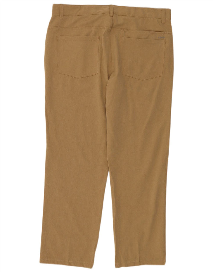Calça casual reta masculina IZOD W36 L30 poliéster bege