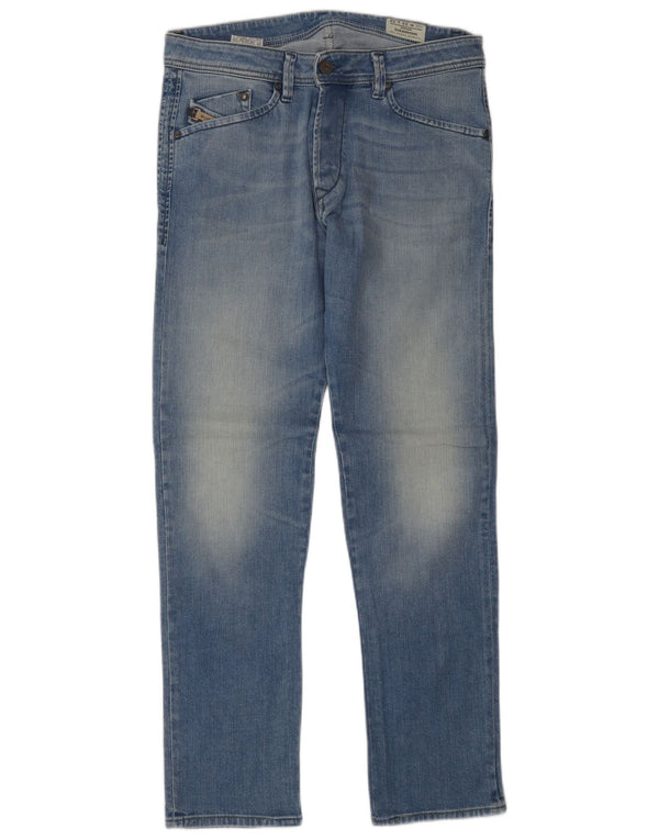 Diesel Mens Darron Tapered Jeans Slim W33 L32 Azul Algodão