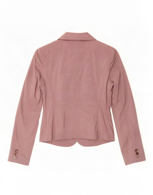 Jaqueta Blazer Feminina Vintage com 3 Botões UK 12 Poliéster Lilás Médio