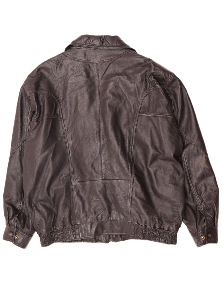 Jaqueta de couro masculina Morena UK 44 2XL motociclista azul marinho