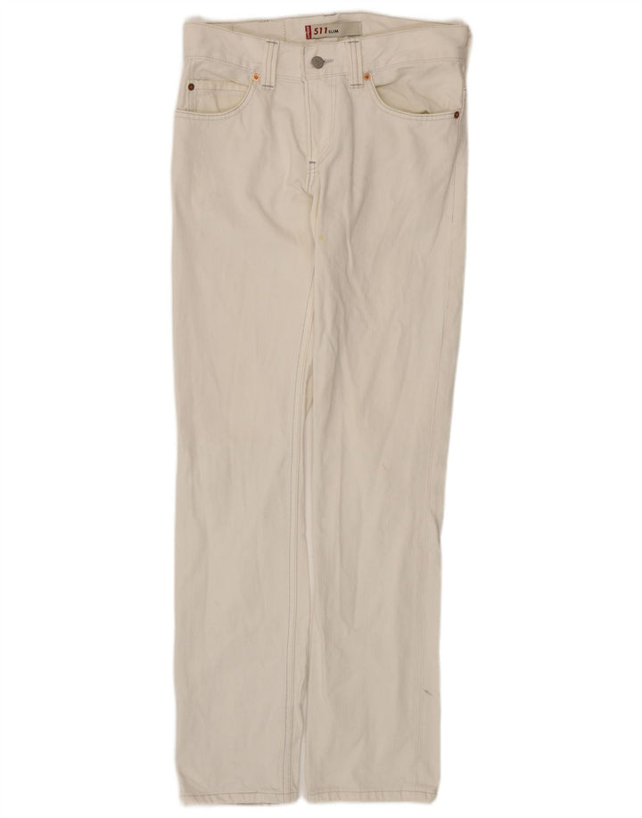 LEVI'S Masculino 511 Slim Jeans W31 L34 Off White Algodão