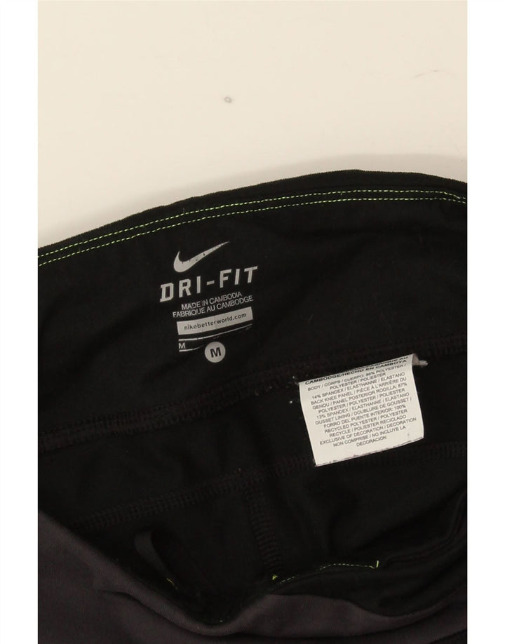 Leggings Nike Dri Fit UK 12 Médio Preto Colourblock Poliéster
