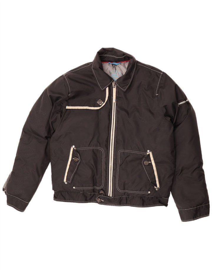 Jaqueta bomber acolchoada masculina Carrera UK 40 grande preta