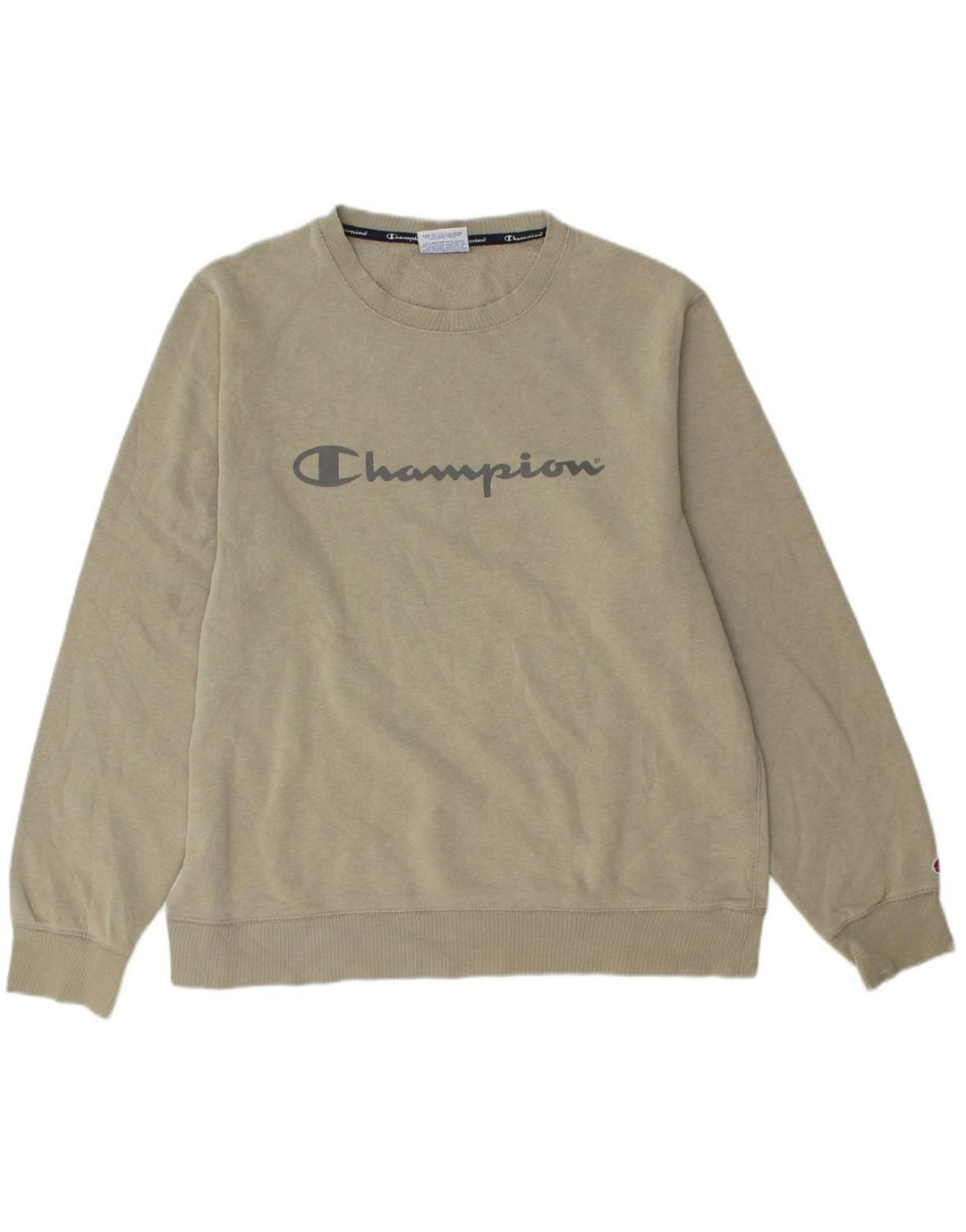 CHAMPION Masculino moletom gráfico Jumper XL algodão verde