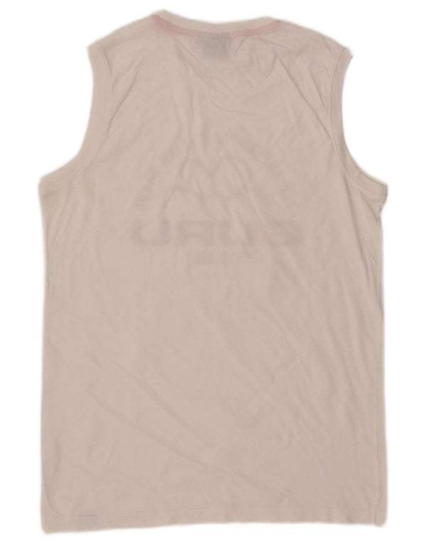 Guru Mens Graphic Vest Top Médio Branco
