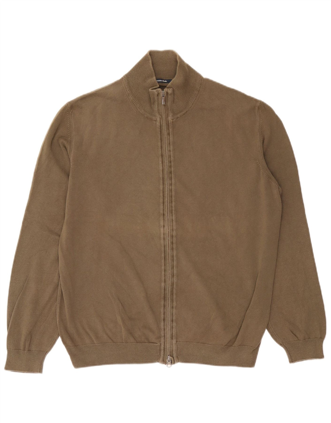 Suéter cardigã masculino Massimo Dutti grande algodão cáqui