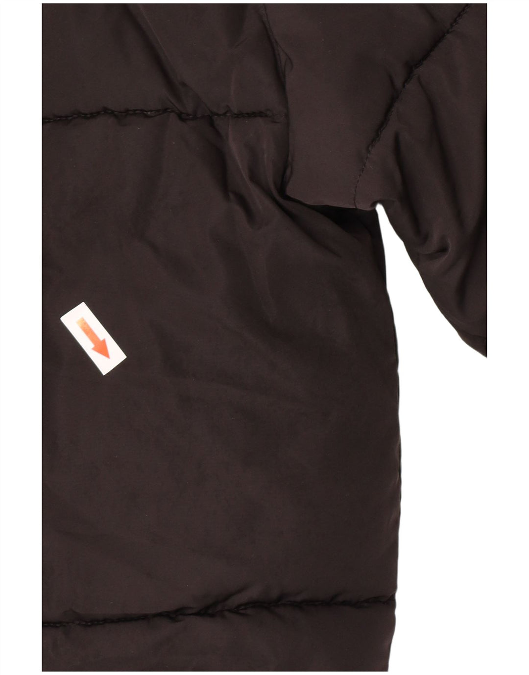 Jaqueta acolchoada com capuz feminina Zara UK 42 XL poliéster preto