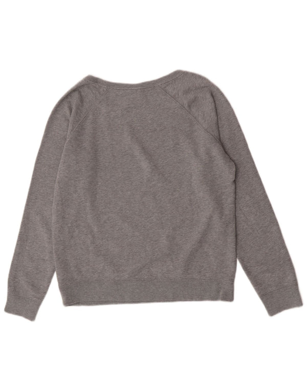 Moletom feminino Nike Graphic Loose Fit Jumper UK 14 Médio Algodão Cinza