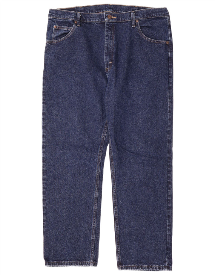Wrangler Mens Straight Jeans W38 L29 Azul Algodão