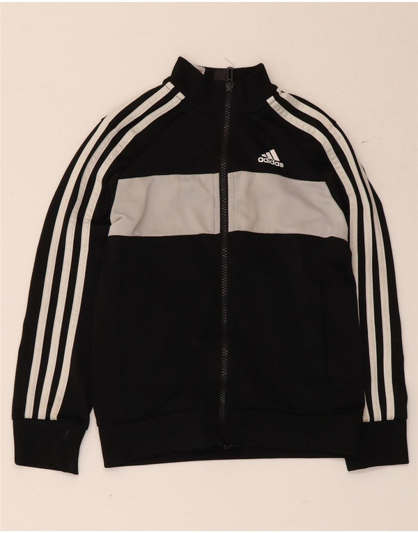 Jaqueta Adidas Meninos Treino Top 7-8 Anos Preto Colorblock Poliéster