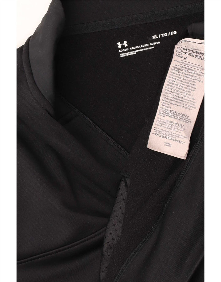 Moletom masculino Under Armour com zíper e gola XL em poliéster preto