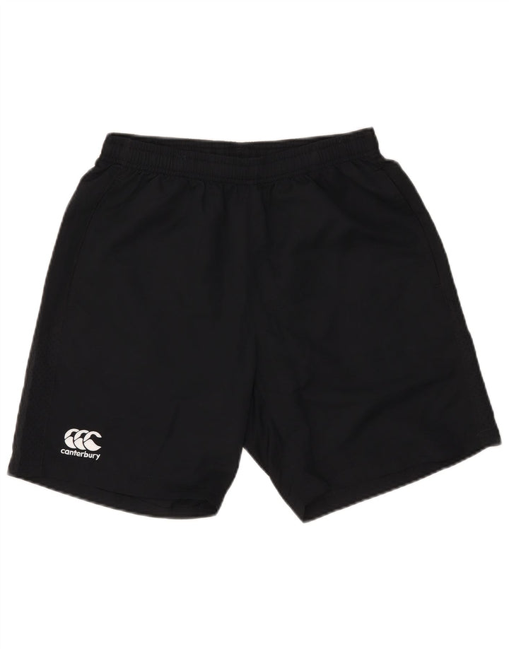 Shorts esportivos masculinos Canterbury poliéster preto médio