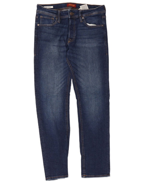 Jack & Jones Masculino GLENN Slim Jeans W32 L30 Azul Algodão