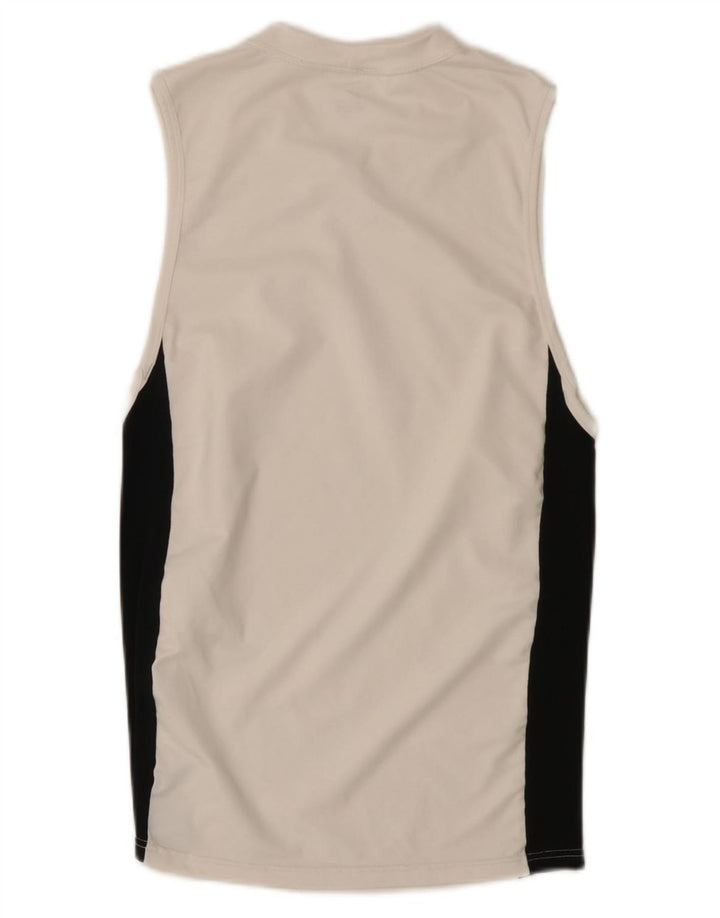 Colete Nike Masculino Dri Fit Top Grande Branco Colorblock Poliéster