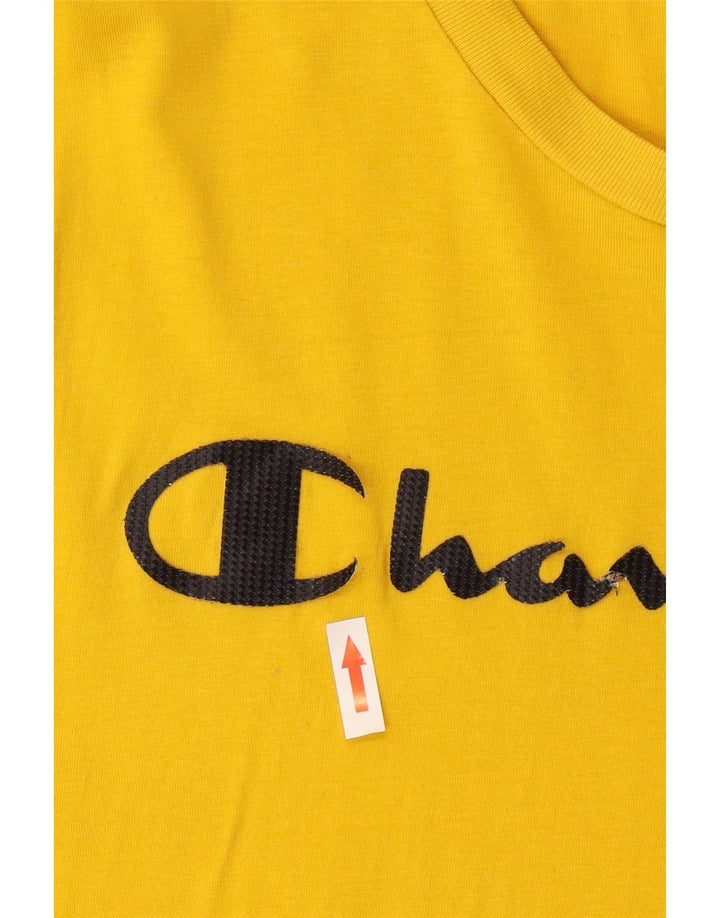 Campeão Camiseta Masculina Graphic Top Amarelo Médio