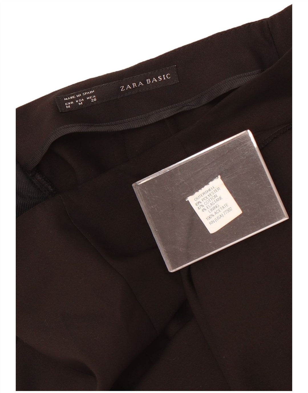 Saia lápis feminina Zara médio W28 poliéster preto