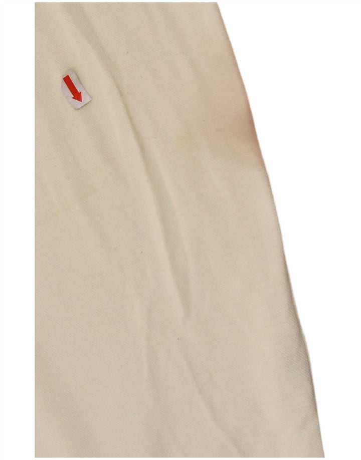 SERGIO TACCHINI Camisa polo masculina pequena de algodão listrado branco