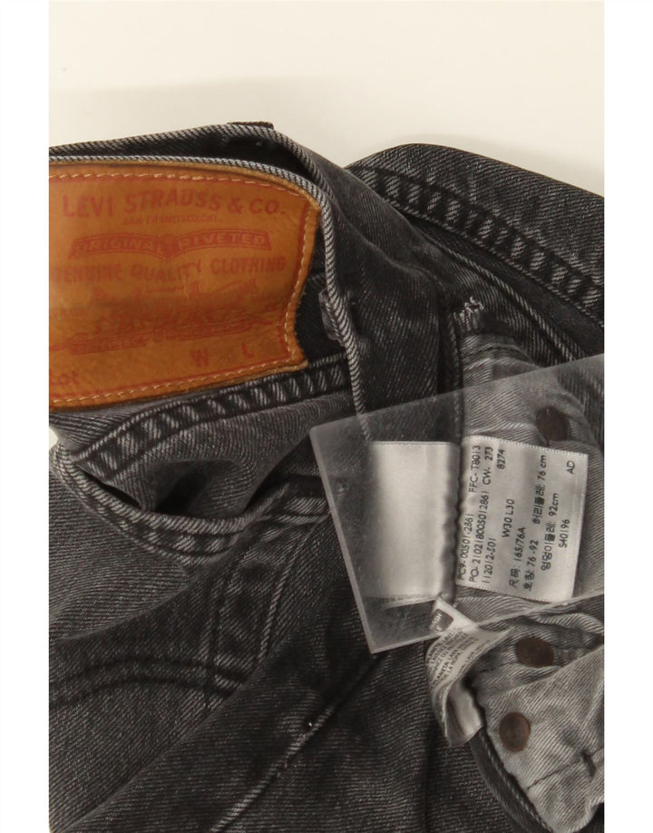 Jeans retos masculinos LEVI'S W30 L30 algodão cinza