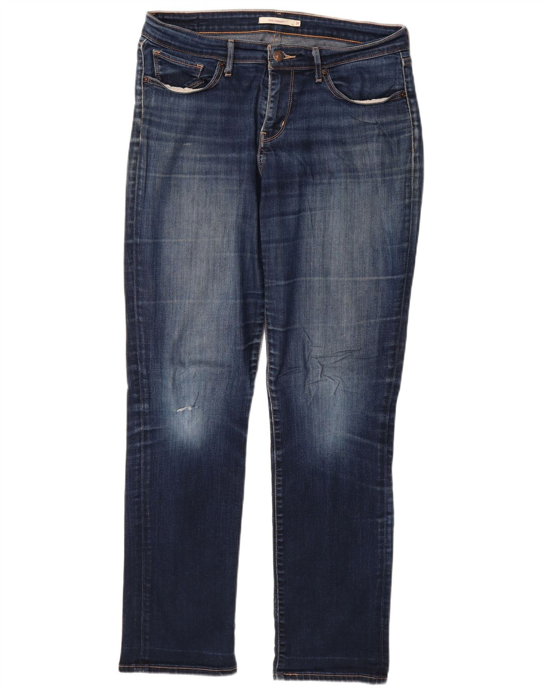 Jeans retos femininos LEVI'S W31 L31 algodão azul