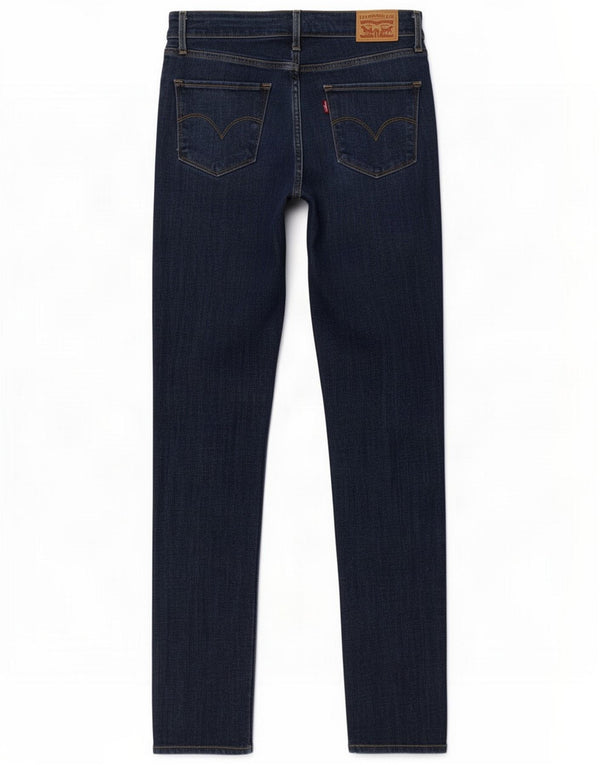 Levi's Womens 721 Skinny High Cintura Jeans W28 L32 Azul Algodão