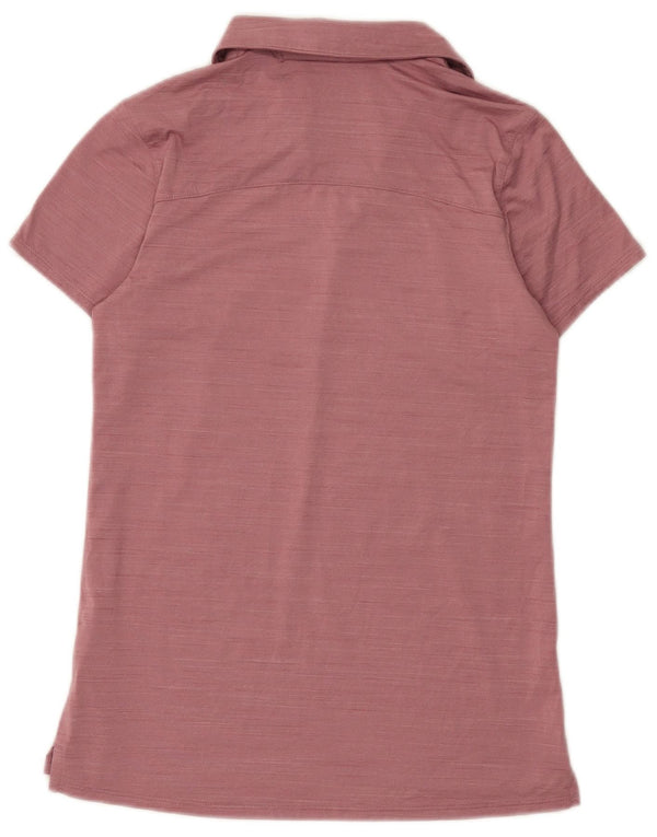 Camisa polo feminina Puma UK 6 XS rosa poliéster manchado