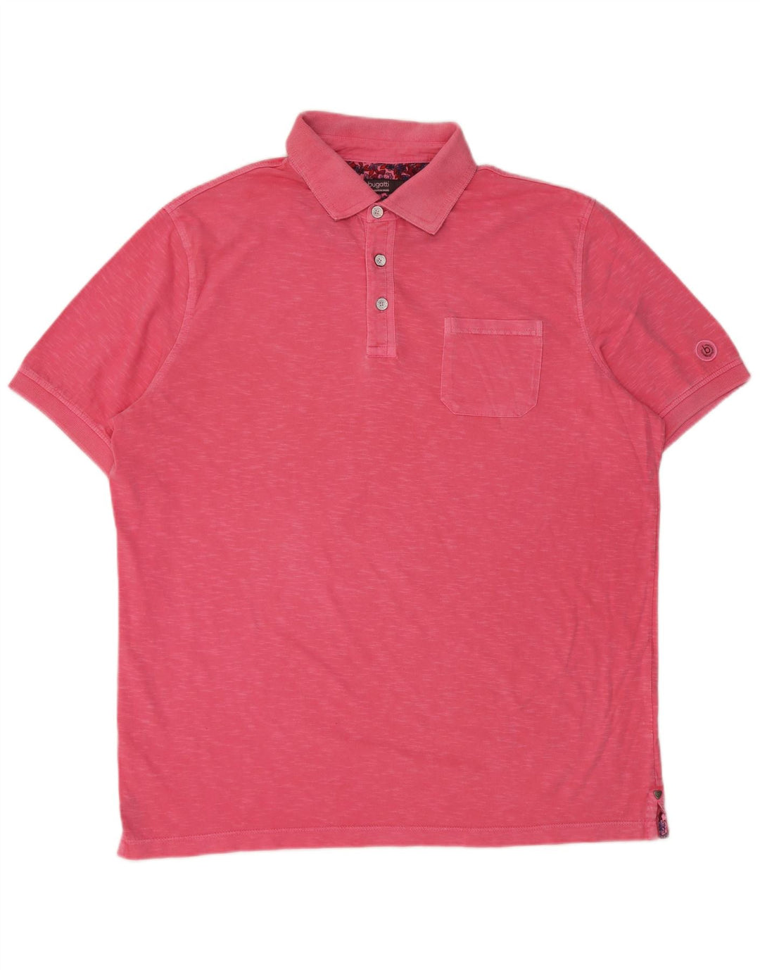 Camisa pólo tingida Bugatti masculina XL rosa