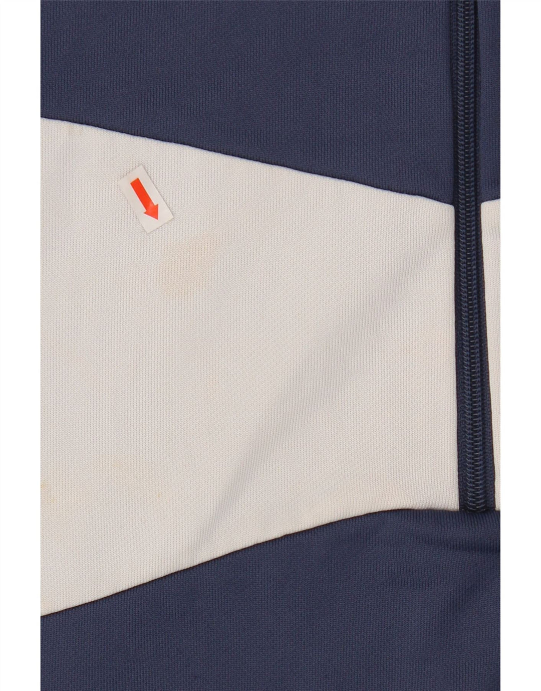 PUMA feminino gráfico moletom jumper UK 8 pequeno azul marinho colorblock