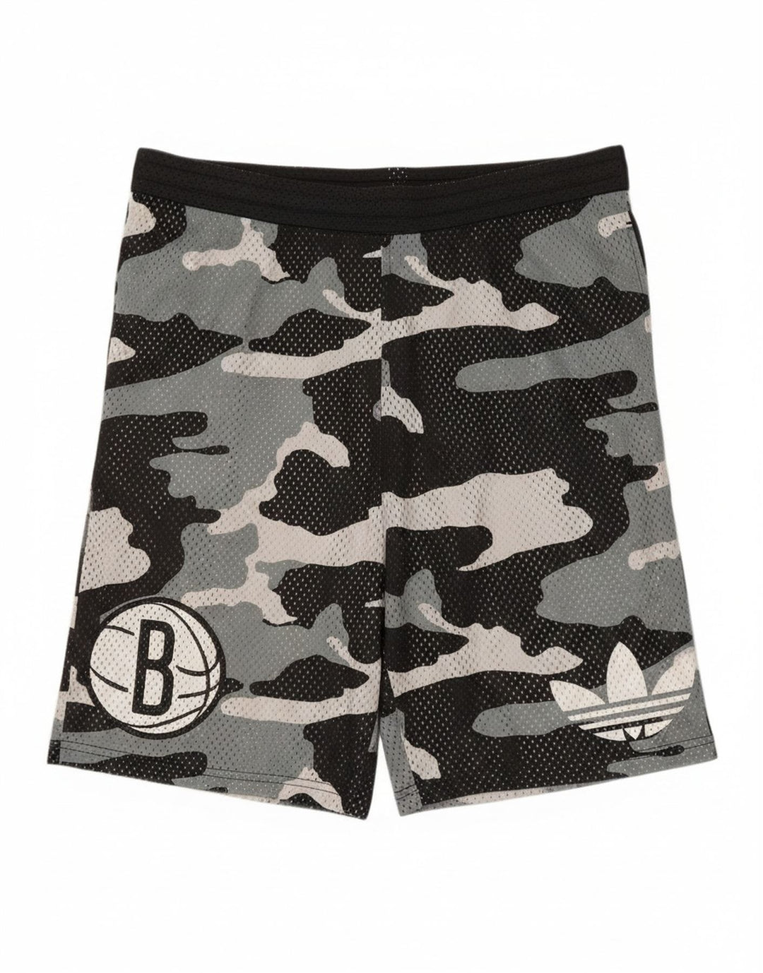 Shorts esportivos gráficos masculinos Adidas médio preto camuflado poliéster